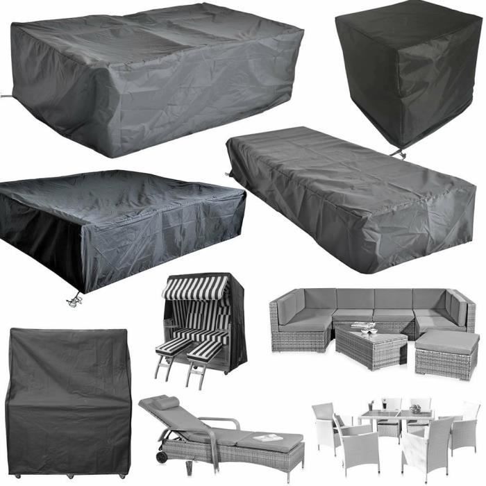 Bc-elec - HMRC-11 Housse de protection pour tables et meubles de jardin, Oxford 210D + traitement UV, 195x195x67cm