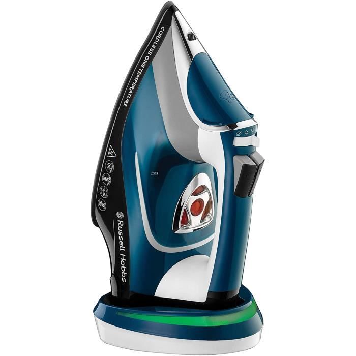 Russell Hobbs Fer à Repasser Vapeur 2600W Sans Fil, Semelle Céramique, Fonction Autonettoyage - 26020-56 One Temperature