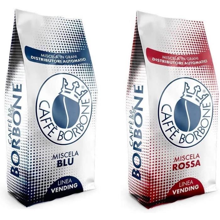 Caffè Vending Sachet de 2 kg de café en grains, mélanges rouge et bleu