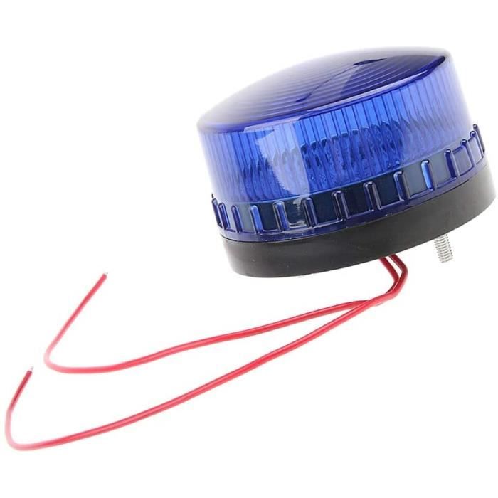 SDENSHI Gyrophare Bal de Signalisation Lumineuse LED Lampe d'Avertissement Clignotant Eclairage d'urgence Voiture Bleue A73