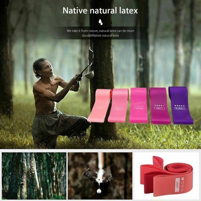 TTCZ Elastique Bandes de Résistance pour Traction, Bande Latex de Yoga, Bande d'entraînement,pour Musculation 600 *50 *1,1mm jaune