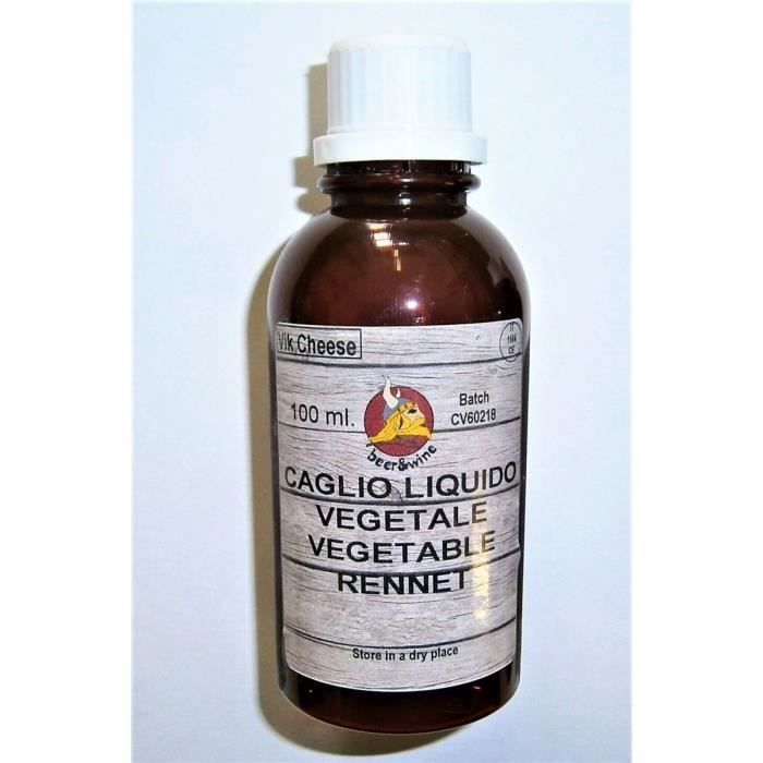 Présure Liquide - Végétarien 100ml - Presure, Ferment Lactique, Les bactéries de fromage, Geler Culture séché, Fermier,