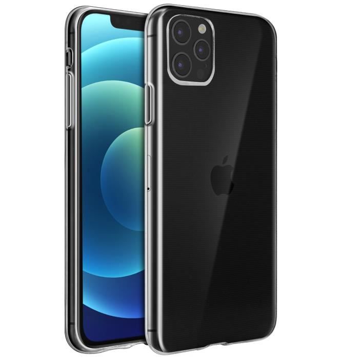 Coque iPhone 12 Pro Max Protection Silicone Souple Ultra-Fin Transparent Blanc