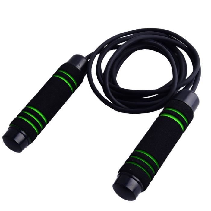 Corde à Sauter Corde de Vitesse Longueur 3m réglable pour la Remise en Forme, la Perte de Poids, Crossfit - Vert