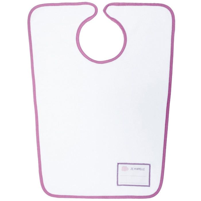 BABYCALIN Bavoir Maternelle Attache Aimantée Violet