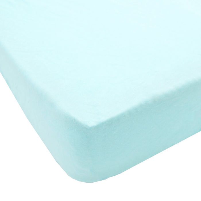 BABYCALIN Drap Housse Bébé Jersey Turquoise 70 x 140 cm 130gr/m²