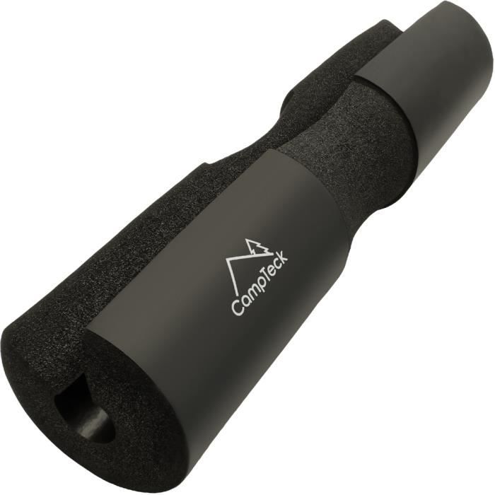 CampTeck Manchon Squat Barre Olympique Barbell Pad pour les Exercises de Hip Thrusts, Hanche, Halterophilie, Squats - Noir