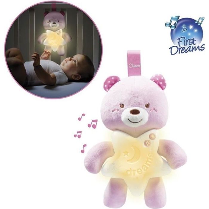 CHICCO Veilleuse Petit Ourson Rose