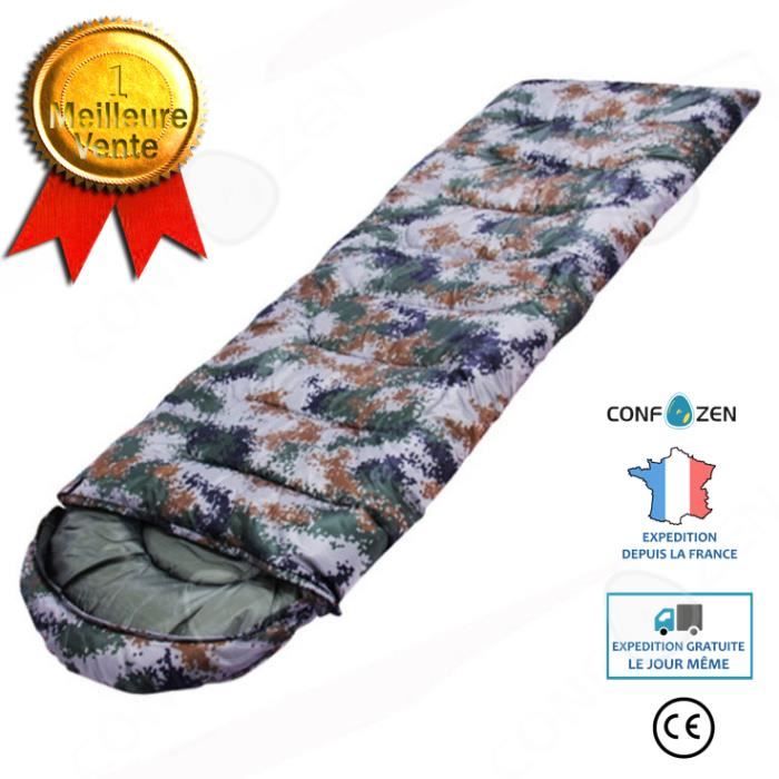 CONFO® Sac de couchage camouflage numérique Sac de couchage de camping en plein air Sac de couchage Couple Sac de couchage sale Sac