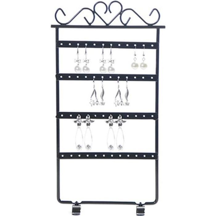 48 Trous Présentoir Boucles d'oreilles Métal Porte-Bijoux Organisateur Rangement pour Accrocher Boucles d'oreilles Bracelets Collier