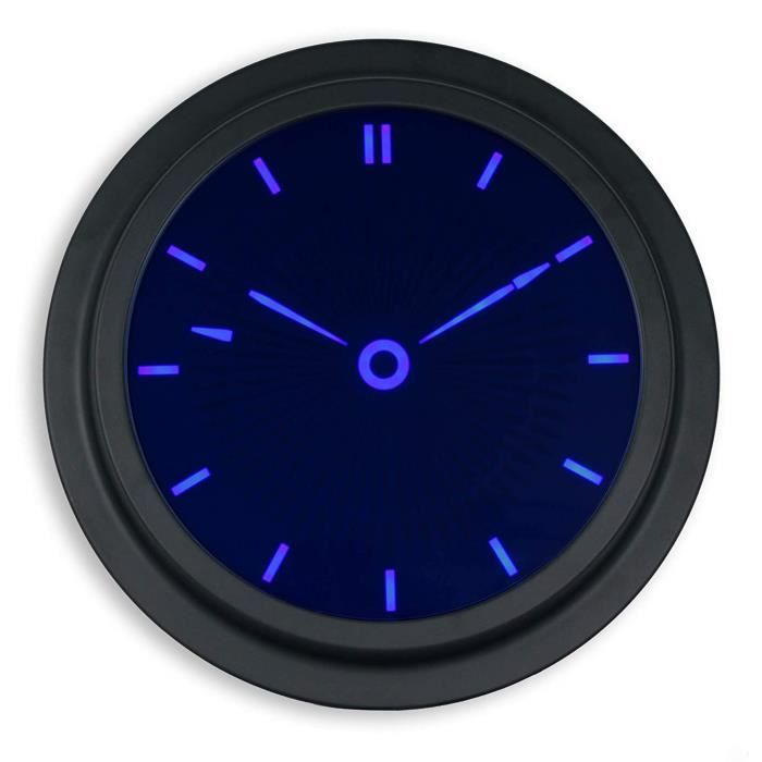 Horloge Murale Digitale Lumineuse - Bleu - Silencieuse - Ø 35,5 cm - Carillon Big Ben