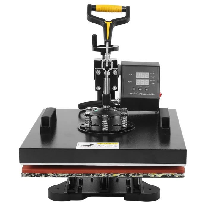 NEUF Machine de presse à chaud 5 en 1, Machine imprimante à transfert de chaleur 38 * 38 cm prise EU