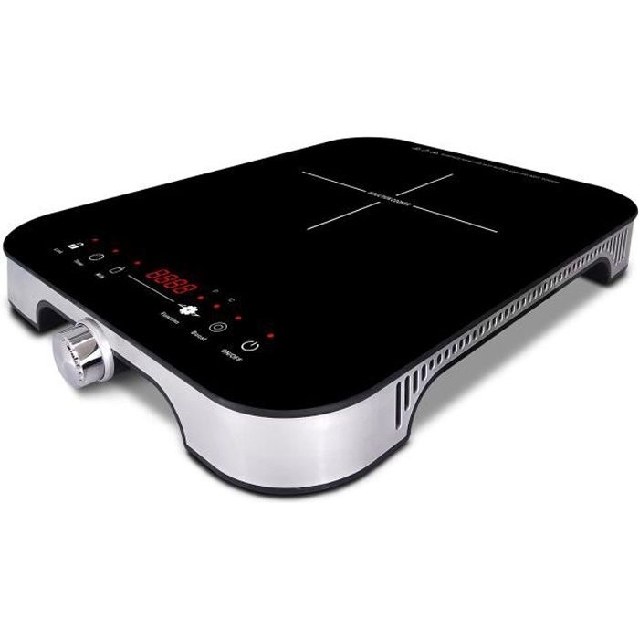 Plaque de cuisson portable RED ROCK noir en verre 1800W