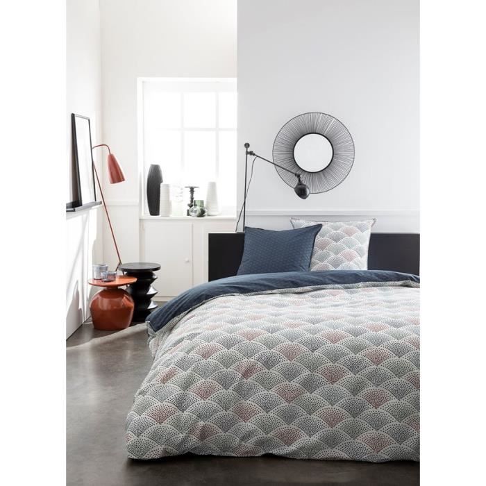 TODAY Parure de couette 220x240 + 2 taies d'oreiller 65x65 cm - 100% Coton - Noir Graphique SUNSHINE 4.58