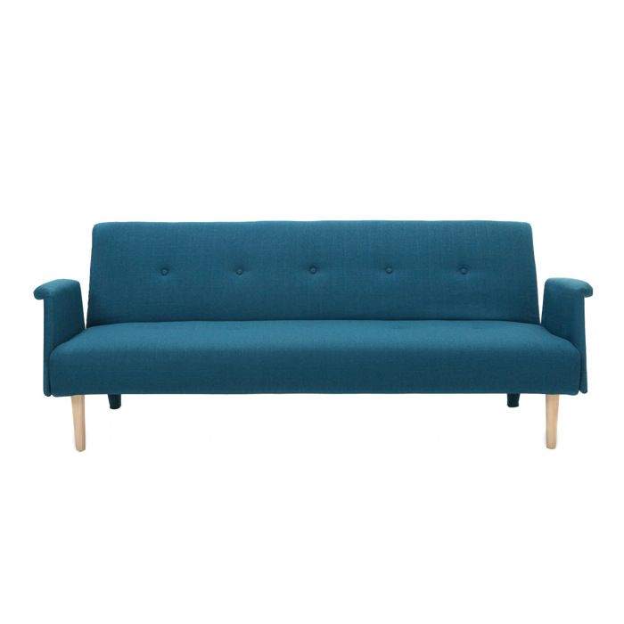 Canapé droit Bleu Pas cher Design
