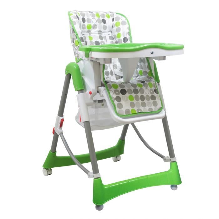 Chaise Haute Pliable Pour Bébé Avec Double Plateau Et Siège Rembourré - 5 Hauteurs, Jusqu'à 80 Kg