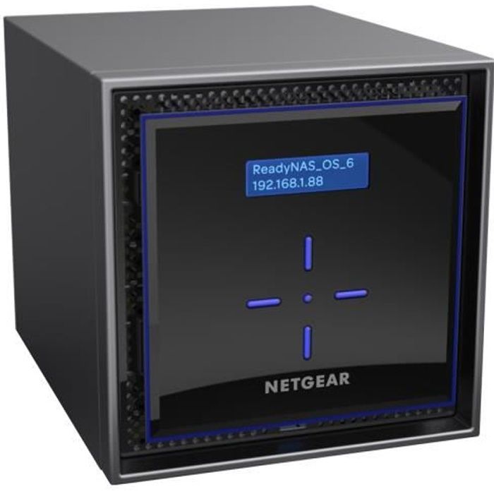 NETGEAR Serveur ReadyNAS 424 - NAS 4 baies - 8 To 4 baies hot swap pour disques durs SATA/SSD 2.5 ou 3.5 - Modèle livré 4 x 2 to Des