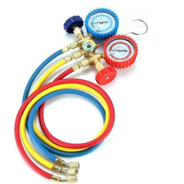 jauge de collecteur charge de réfrigération CVC A/C pour R12 R22 R134a R502