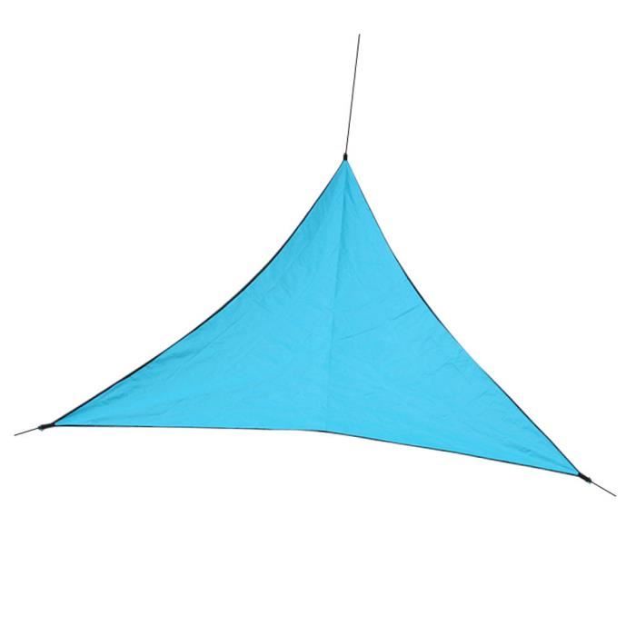 CR Voile d'ombrage Toile Solaire Triangulaire -3 x 3x 3 M avec Longue Corde 3*2M Imperméable et Résistante, pour Jardin Terrasse