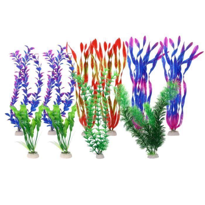 10 pcs Plantes Aquatiques Artificielles Grandes D'aquarium En Plastique Fish Tank Décorations Vivid Simulation Plante AQUARIUM