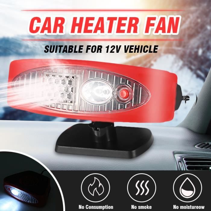 TEMPSA Ventilateur Chauffage de Voiture 12V 150W Avec Poignée Lampe Pare-Brise Dégivreur