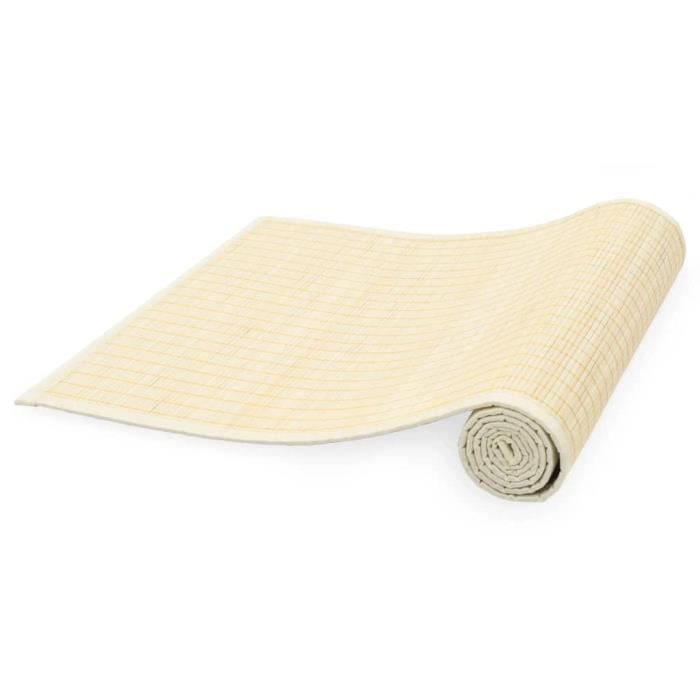vidaXL Tapis de yoga Bambou 60 x 180 cm Naturel