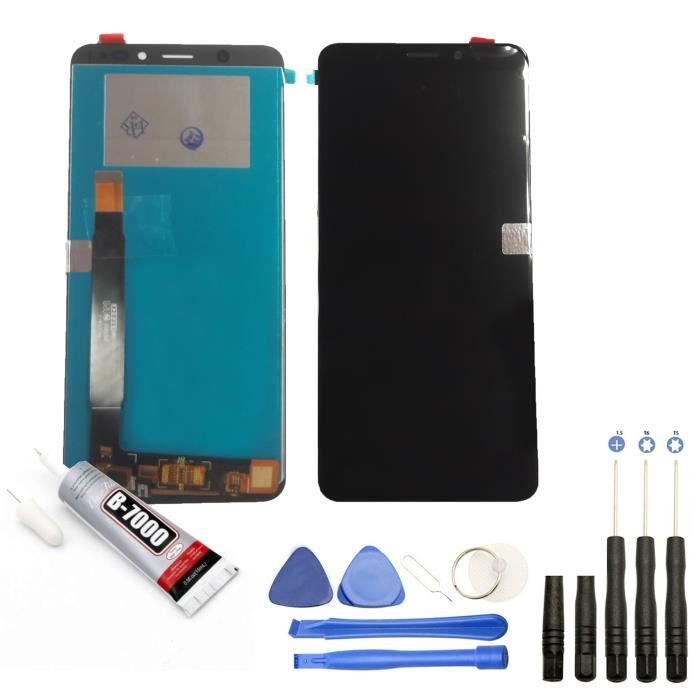 Visiodirect® Ecran complet: Vitre + LCD compatible avec Wiko View 2 Taille 6- NOIR+ Kit outils + Colle B7000 Offerte