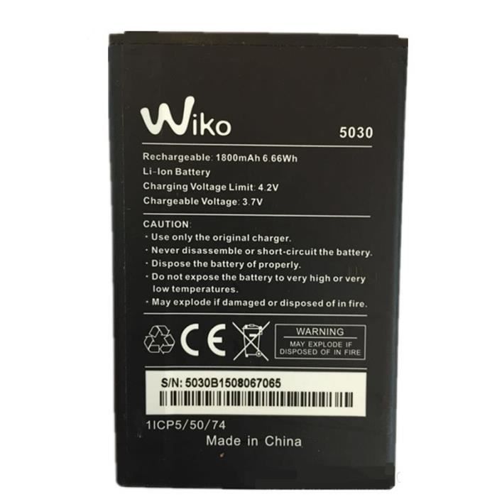 Wiko 5030 Batterie origine batterie de lithium 1800mah