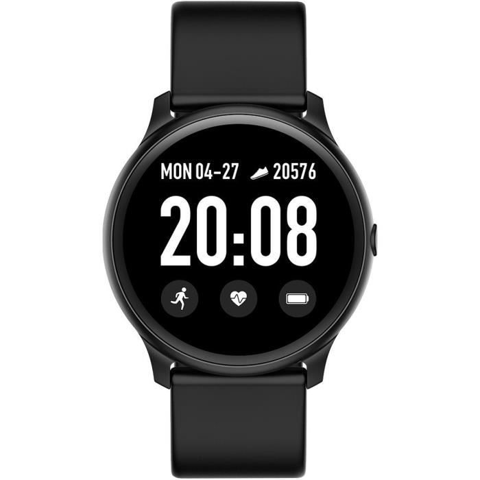 WEE'PLUG Smartfit Montre connectée - Smartwatch élégante - Multisports - Cardio - Bluetooth - Waterproof - Noir