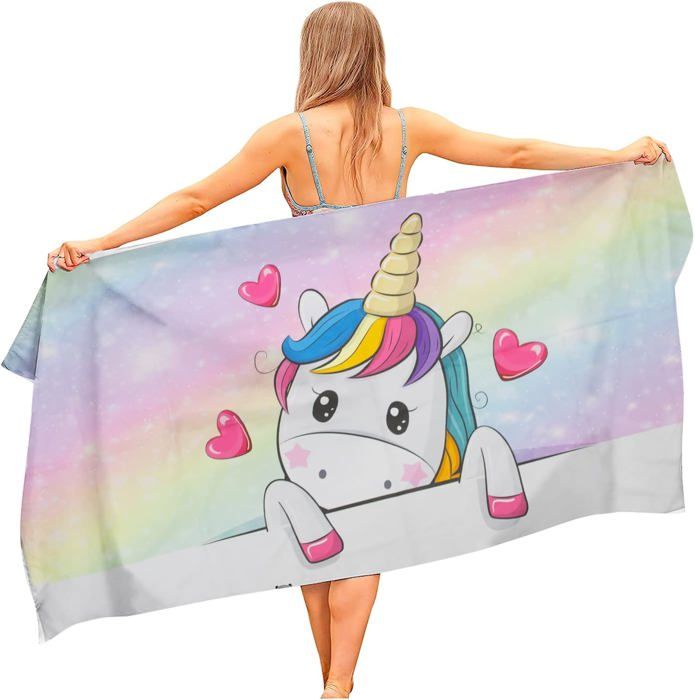 Serviette De Plage Zomer 70x140 Cm Microfibre - Imprimé Chat Noir, Sèche Rapide