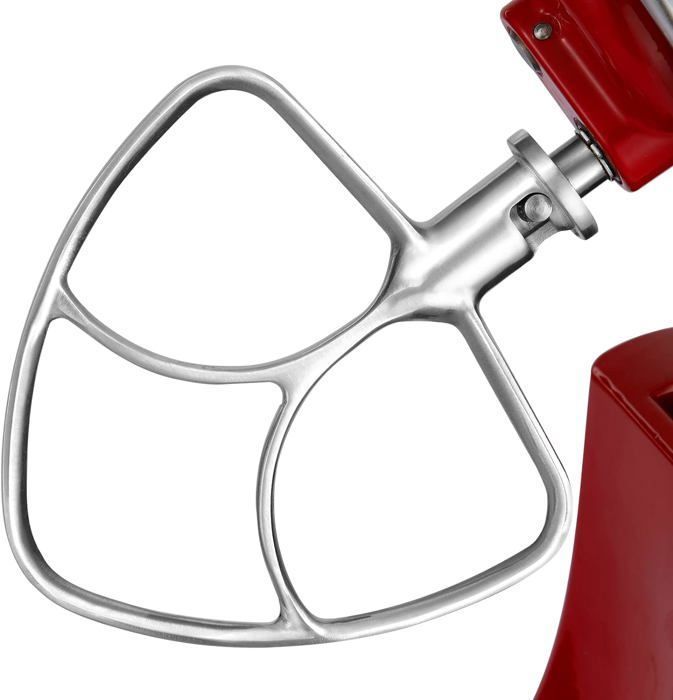 Batteur Plat Inox Pour KitchenAid 4,5-5L - Compatible K45SS KSM150 Etc. - Passe Lave-Vaisselle