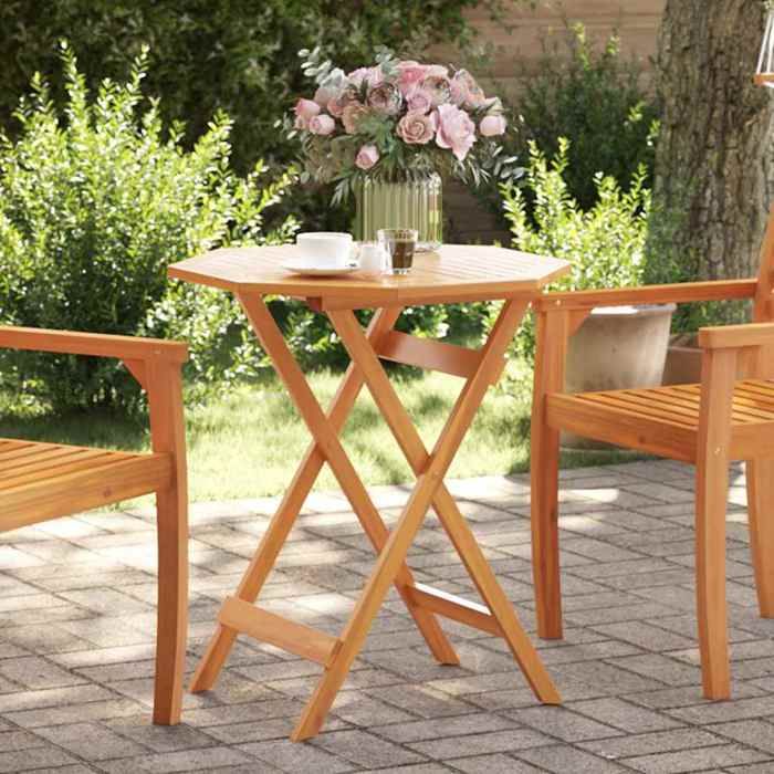 vidaXL Table pliable de jardin Bois d'acacia - vue 4