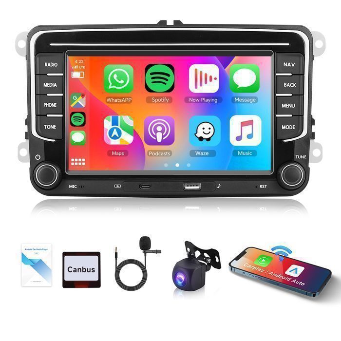 Autoradio Android 15 Hikity 9" Pour Toyota Avensis 2003-2009 - Carplay & Android Auto Sans Fil, GPS, WiFi, 4Go RAM + 64Go