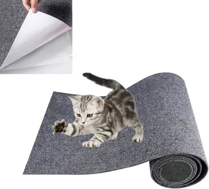 Meilleurs prix pour Tapis Griffoir pour Chat avec Adhésif Peut être recadré Protecteur de canapé Autocollant pour Chat pour Meubles muraux et 200x40cm