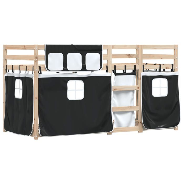 RemiseLit 1 personne Lit superposé sans matelas 80 x 200 cm bois de pin massif JILIMAISON2025 64636232