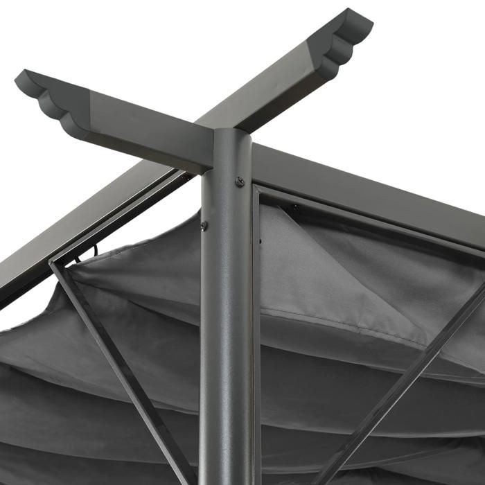 Bon plan Pergola/Tonnelle/Arche - JILI HOT - Pergola avec toit rétractable anthracite 3x3 m acier 180 g/m² Thome8094251
