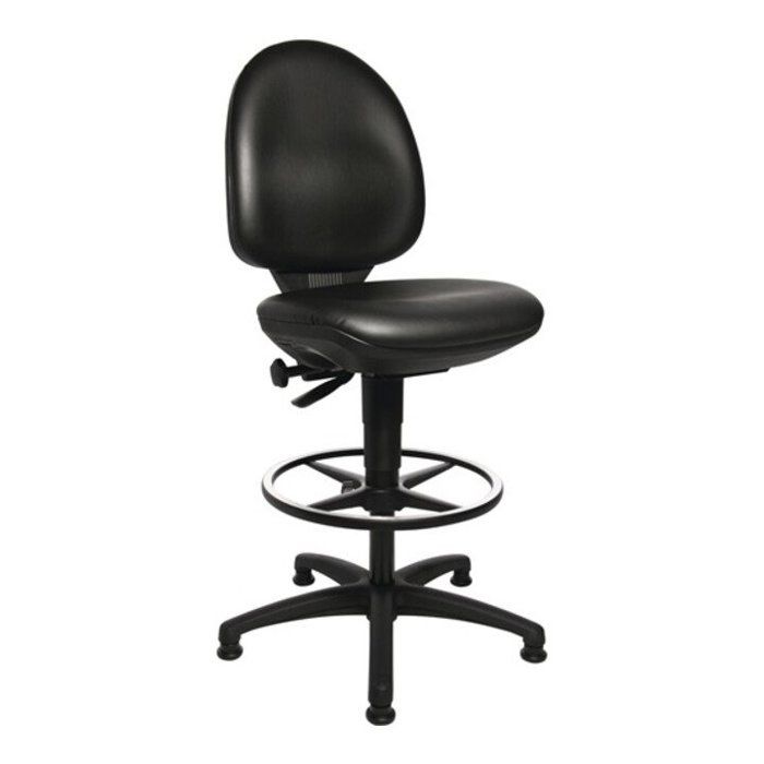 Chaise datelier pivotante - TOPSTAR - TEC 50 - Patins - Anneau de pied - Ergonomique Chaise datelier pivotante - TOPSTAR - TEC 50 - Patins - Anneau de pied - Ergonomique