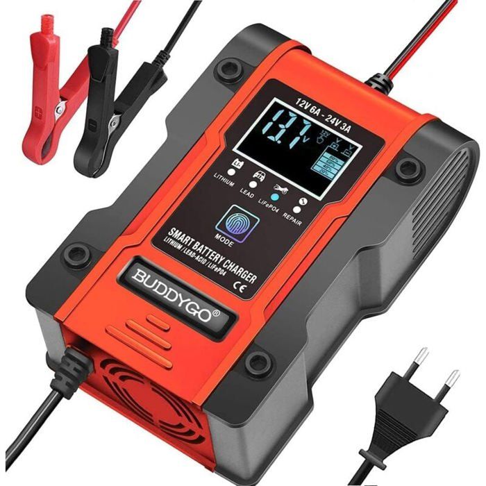 Chargeur Moto Intelligent 12V 6A - Maintenance et Optimisation Chargeur Moto Intelligent 12V 6A - Maintenance et Optimisation
