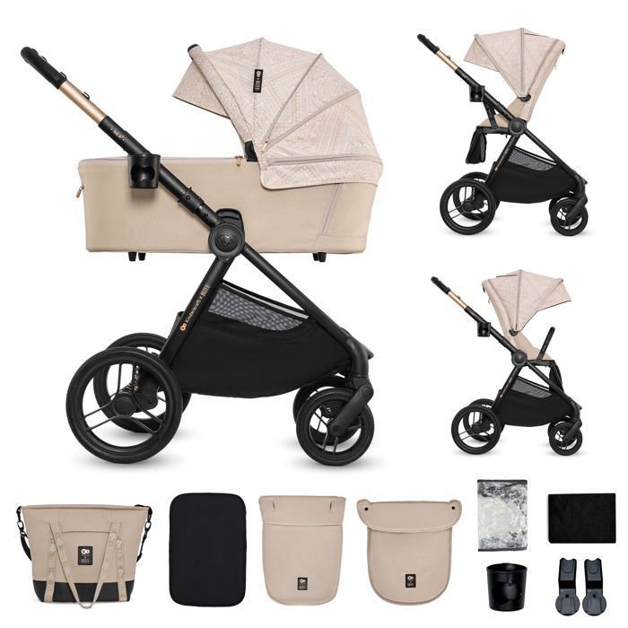 Poussette 2-en-1 jusqu’à 27 kg Kinderkraft NEA 2 BIZUU siège réversible roues increvables pliage compact Whisper Dune