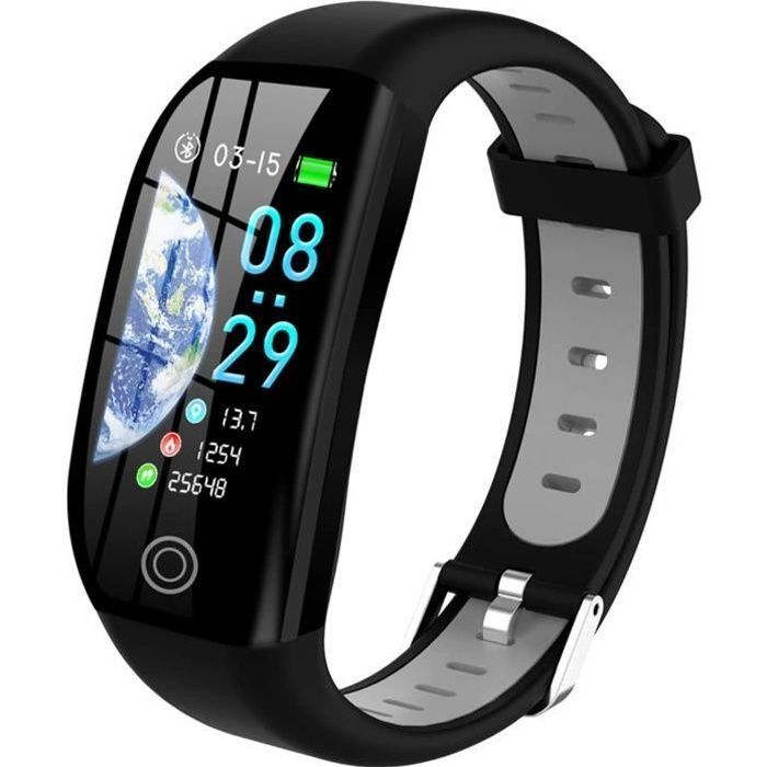 Montre Connectée Femmes Homme Enfant IP68 Etanche Bracelet Connecté Écran Coloré Smartwatch avec Cardio Podometre Sommeil