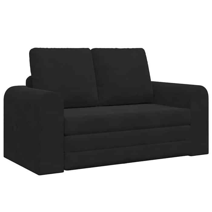 Mois noirCanapé-lit Convertible Scandinave - Fauteuil long/Sofa Noir 148 x 71 x 83 cm Velours FR25_48890449