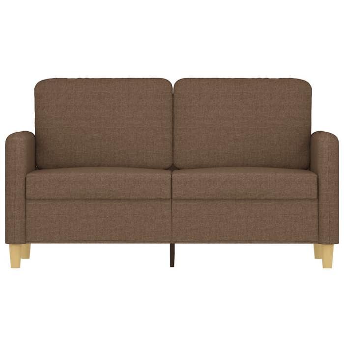 Canapé 2 places en tissu - MANGO - Marron - 120 cm - 138x77x80 cm - Tissu polyester - Cadre en métal Canapé 2 places en tissu - MANGO - Marron - 120 cm - 138x77x80 cm - Tissu polyester - Cadre en métal