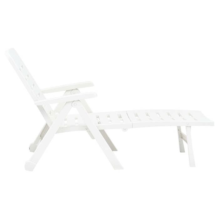 Sale 2026 Chaise longue pliable - BURKE - Transat 1 PLACE - Plastique Blanc Cc602