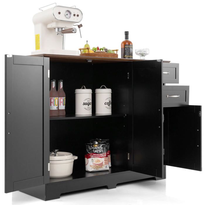 Buffet cuisine 100 x 40 x 78 cm grand espace de rangement pratique design moderne Buffet cuisine 100 x 40 x 78 cm grand espace de rangement pratique design moderne
