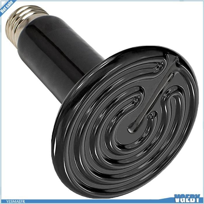Comparer les prix de VGEBY lampe chauffante pour reptiles Lampe chauffante pour Reptile 200W 220V lampe chauffante animalerie chauffage Noir 150w