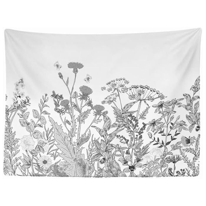 Tapisserie Murale Décorative Chambre - Nature Floral Rétro Vintage Coloré - 200 x 150 cm – Papier Peint Tissu – Tapestry Aesthetic