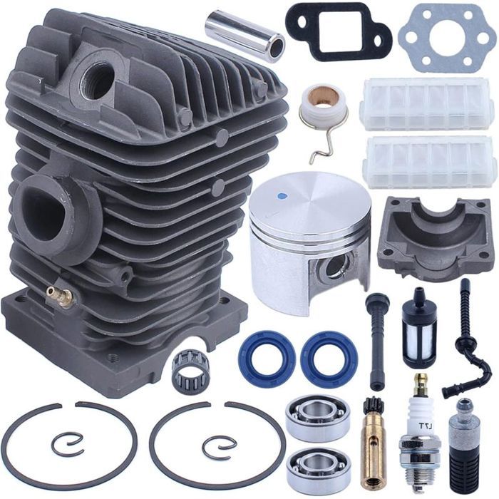 Kit cylindre-piston - PZCC - Stihl 025/023/MS250/MS230 - Kit complet - Pompe à huile et bougie - Roulements & joints