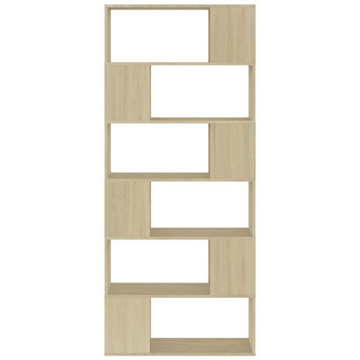Armoire à dossiers/Cabinet à vitrine Brun - SWEETY Bibliothèque - Meuble de rangement - Chêne sonoma Bois dingénierie CL5876712333