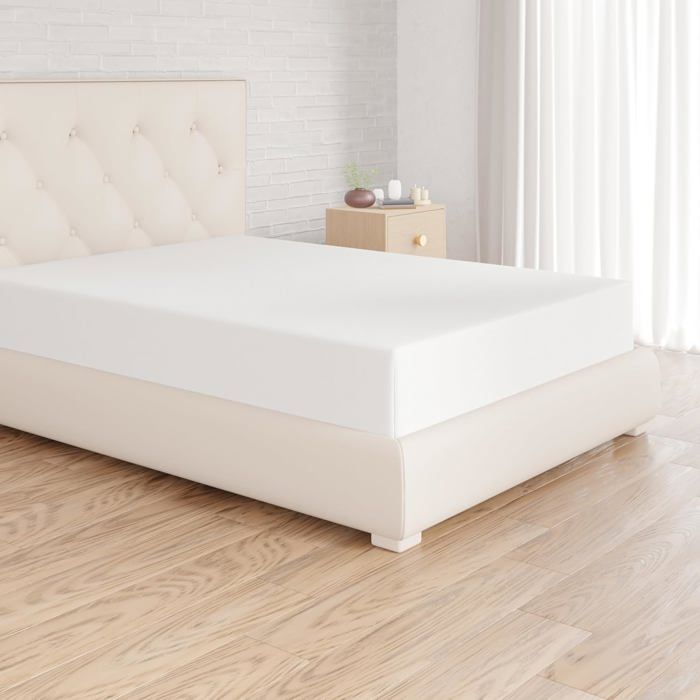 Drap Housse 160 x 200 x 30 cm en Polyester Microfibre pour Matelas Épais jusquà 30 cm Blanc