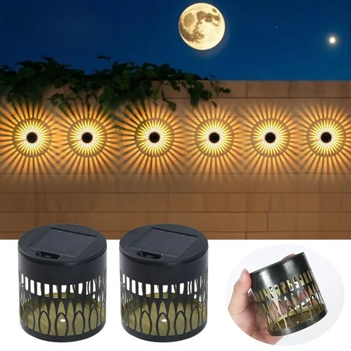 2 Pièces Lanterne Solaire Exterieur Jardin Exterieurs Jardin Lampes Solaires Décoratives pour Arrière Cour Balcon Terrasse